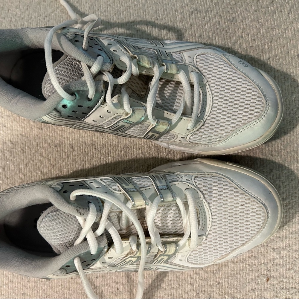 Women's White and Gray Sneakers